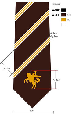 Customized Logo Tie sketch by Barnard-Maine, Ltd.